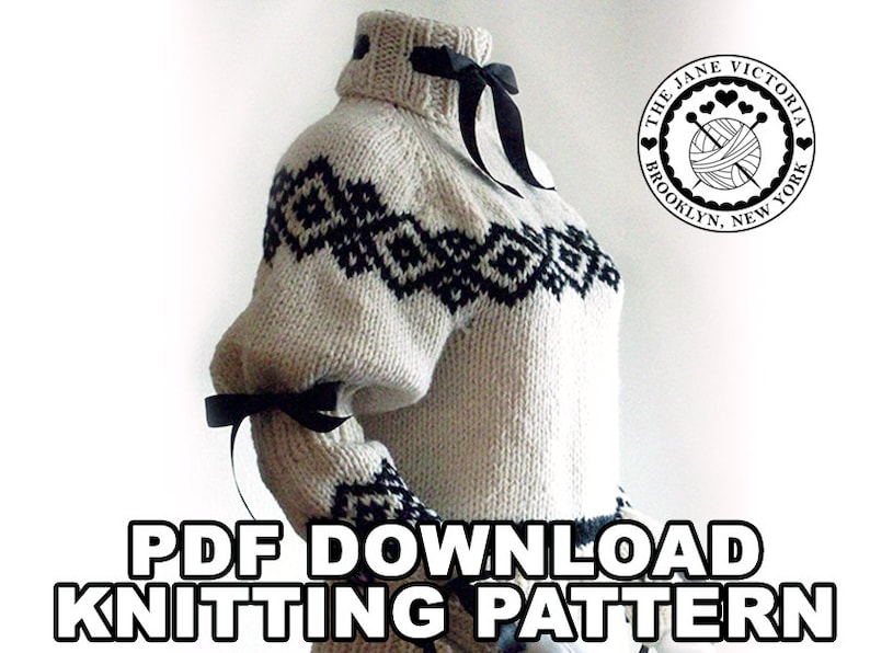 Jumper Knitting PATTERN, Nienna Amandil, PDF DOWNLOAD image 1