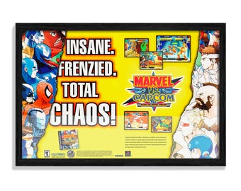 Marvel VS. Capcom - Reproduction Poster/Print Ad - Sony PlayStation