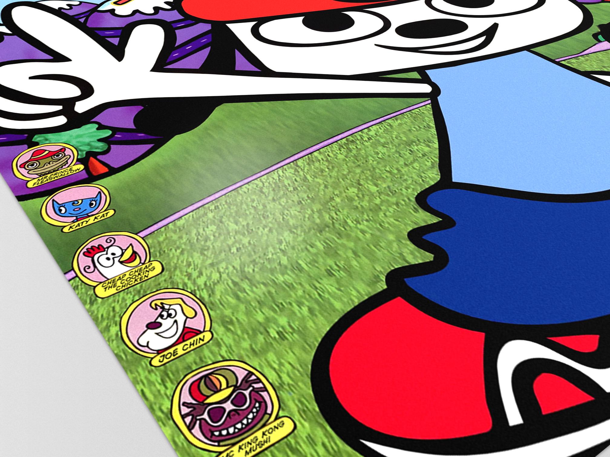Parappa the Rapper - Reproduction Poster/manual - Sony Playstation