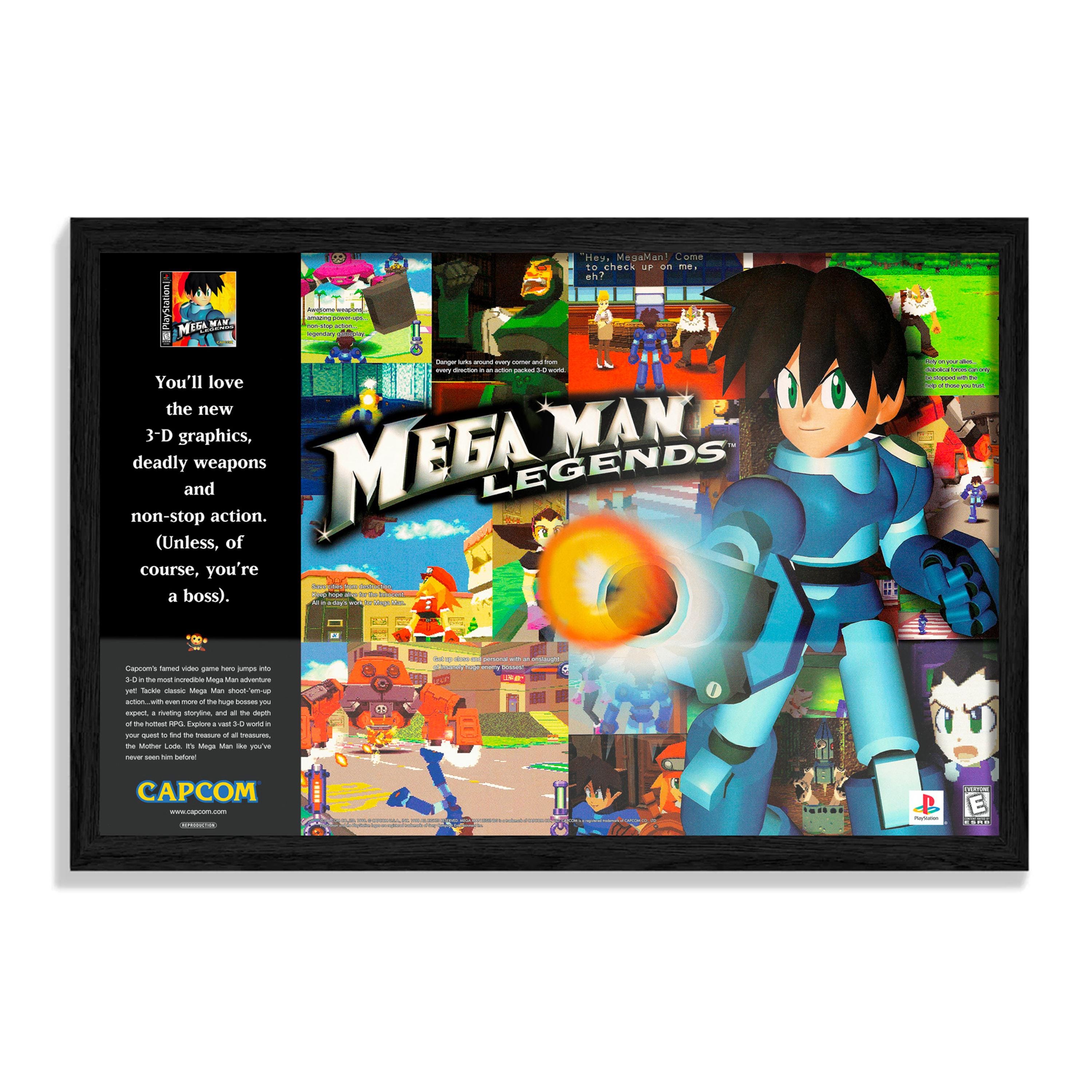 Mega Man Legends - Reproduction Poster/print Ad - Sony Playstation