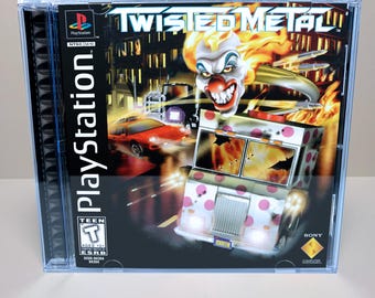 Twisted Metal - Reproduction Game Case + Manual - Sony PlayStation (NO DISC)