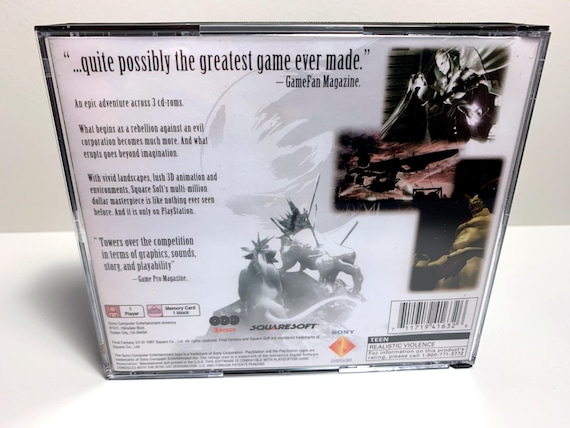 Final Fantasy 7 - Reproduction Game Case - Sony Playstation (NO