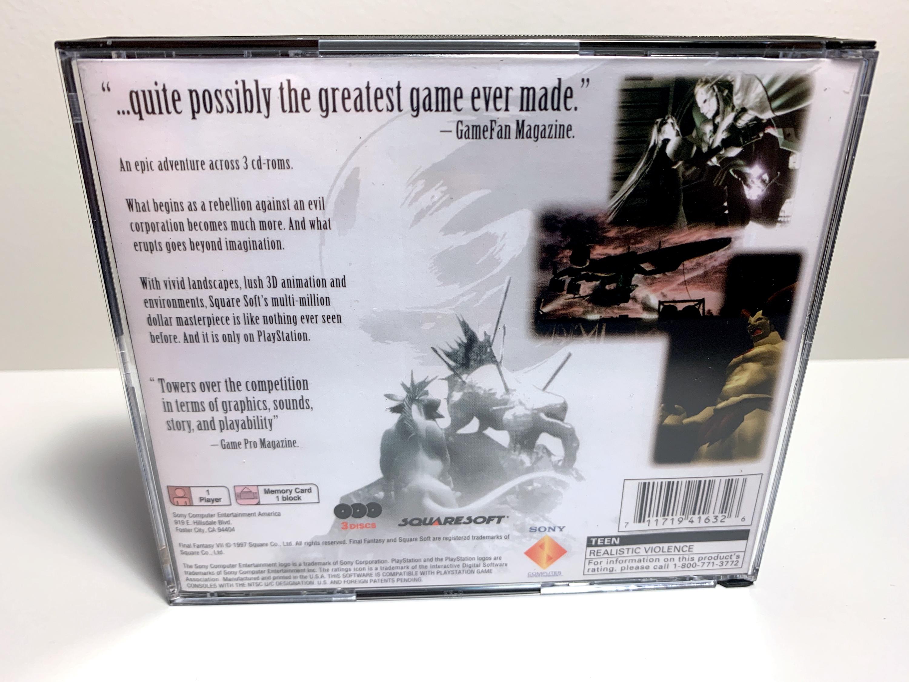 Final Fantasy 7 - Reproduction Game Case - Sony Playstation (NO