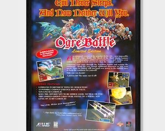Ogre Battle - Reproduction Poster/Print Ad - Sony PlayStation