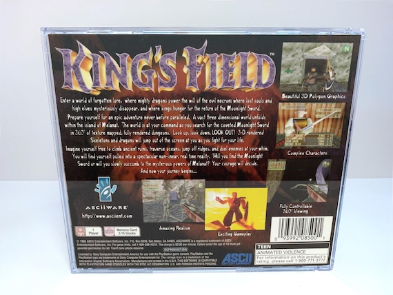 King's Field - Reproduction Game Case + Manual - Sony Playstation