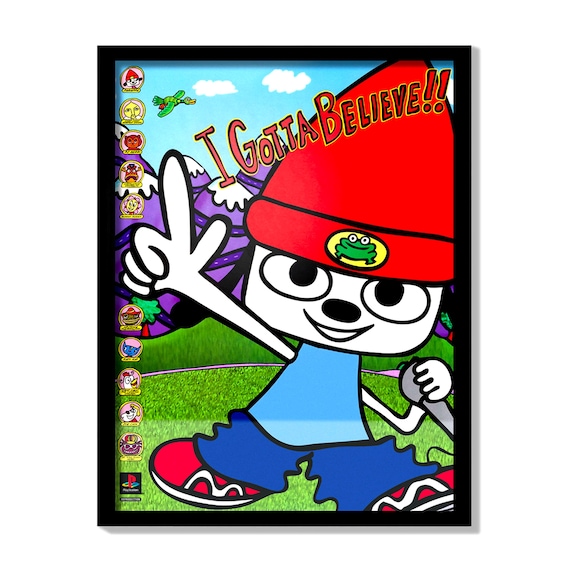 Parappa the Rapper - Reproduction Poster/manual - Sony Playstation