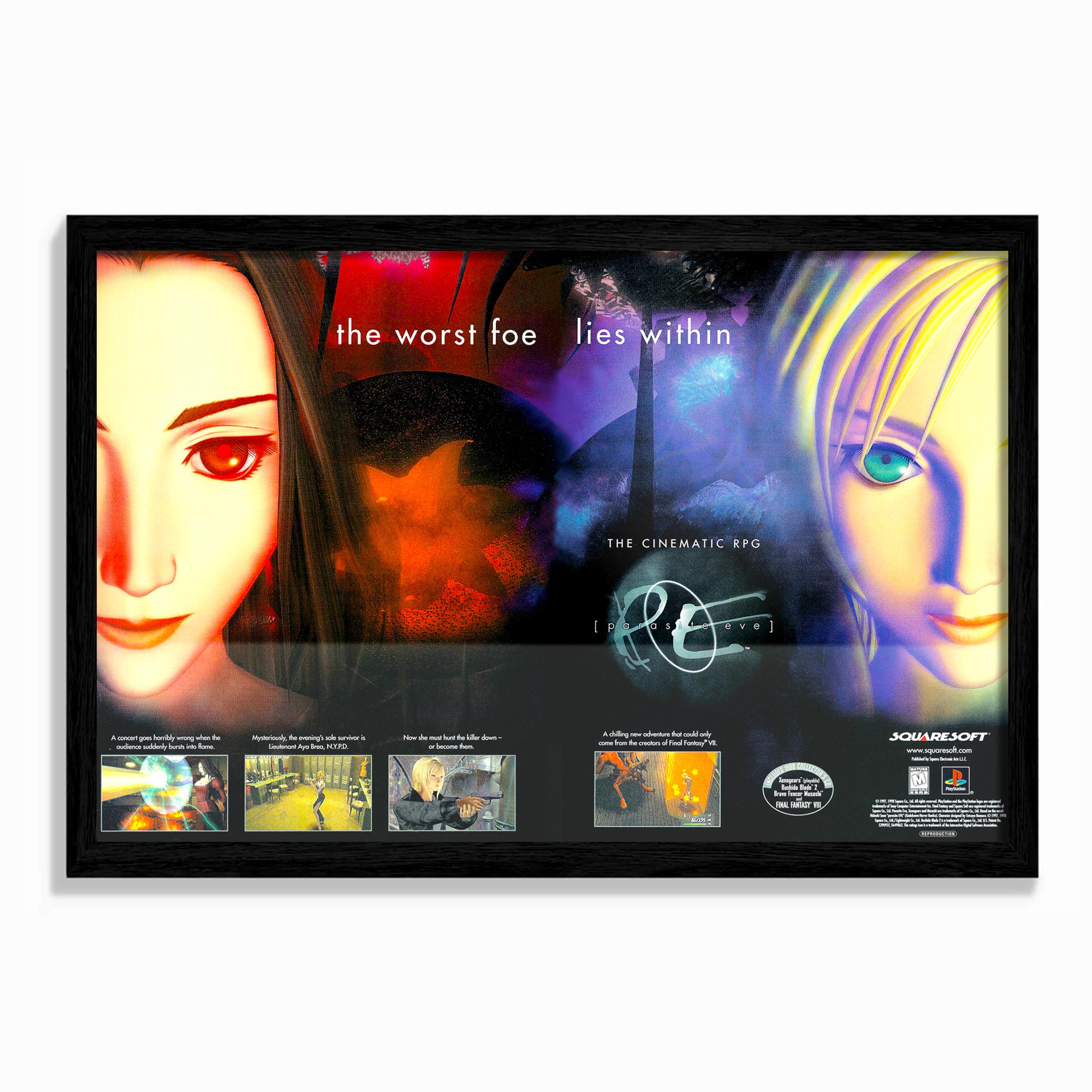 【希少】PS版　パラサイト・イヴ　PARASITE EVE　ポスター５枚セット Parasite Eve - Reproduction Poster/print Ad - Sony Playstation - Etsy