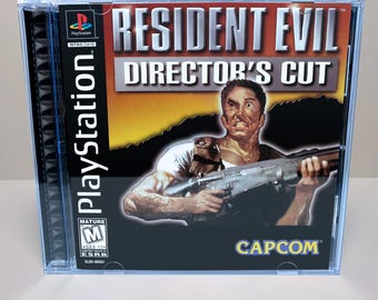 Resident Evil Director's Cut (single disc version) - Reproduction Game Case + Manual - Sony PlayStation (NO DISC)