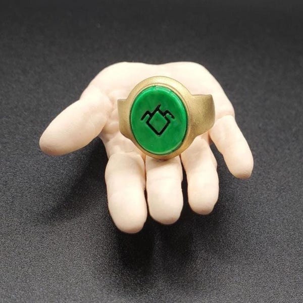 Owl Ring Magnet (David Lynch, Twin Peaks, hand, gold ring, owl symbol, owl cave, black lodge, gift, miniature)