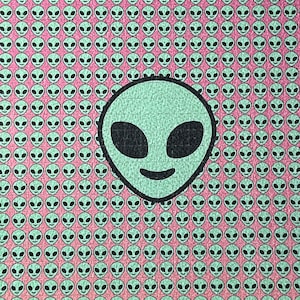 UFO Alien Emoji Area 51 Blotter Art 500 buvards /22,5 cm x 18 cm/logo Alien/blotter ufo alieno/arte assorbente / Carta LSD / Foglio artistico acido