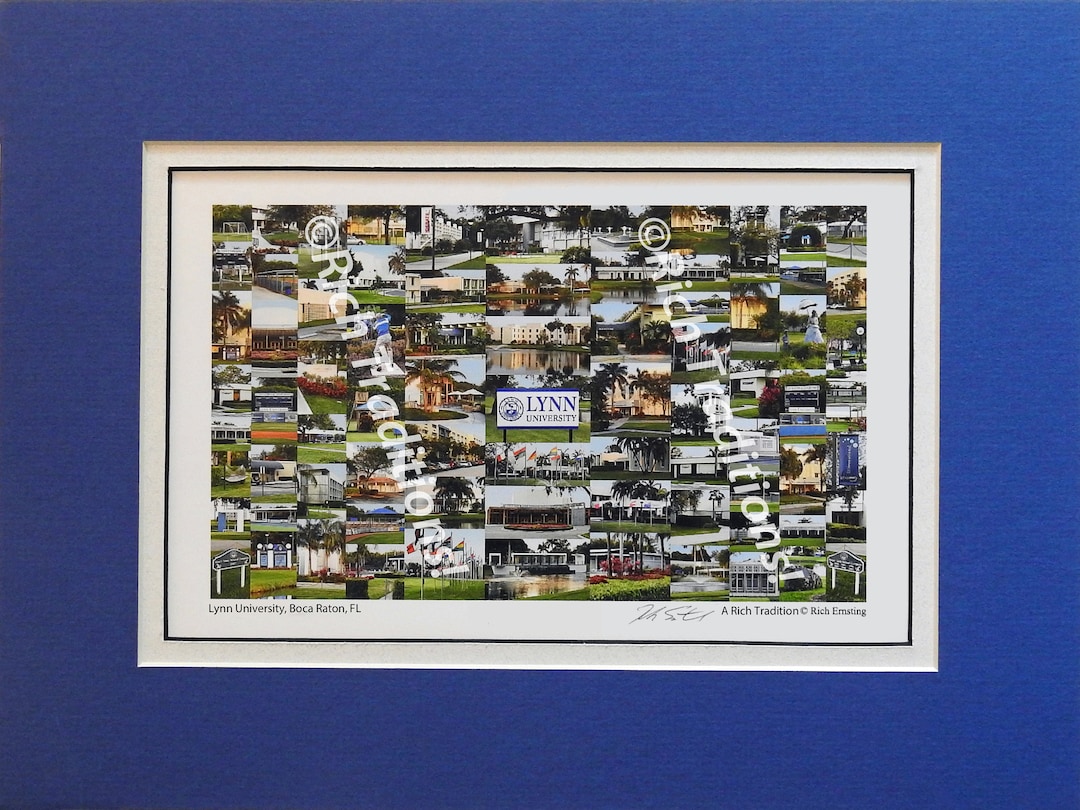 Lynn University, Boca Raton, Florida Photo Campus Art Print Matted in ...