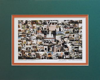 University of Miami, Coral Gables, Florida Photo Campus Art Print matted in green and orange  Keep Those College Memories Alive UM alumni