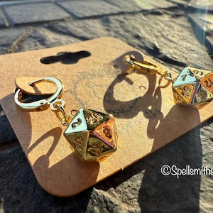 D20 Earrings | TTRPG Accessories, Dice Earrings, Fantasy Item