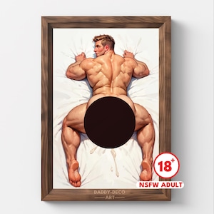 Daddy, Peachy, Gay body, Gay Wall Art, Body art, Painting, Printable Art, Gay Art Painting, Male Body, LGBTQ, Gay Peachy, Feet, nsfw, Mature