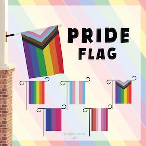 Pride Flag, Rainbow Flag, Pride Month, LGBTQ+ Progress, Trans, Bisexual, Lesbian, Gay Wall Decor, Queer Home Decor, wall pride flag, flag
