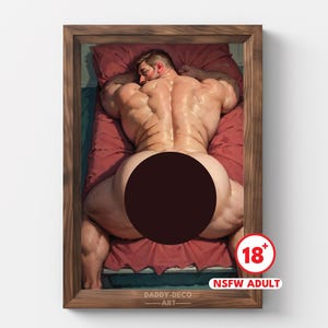 Daddy, Peachy, Gay body, Gay Wall Art, Body art, Painting, Printable Art, Gay Art Painting, Male Body, LGBTQ, Gay Peachy, Feet, nsfw, Mature