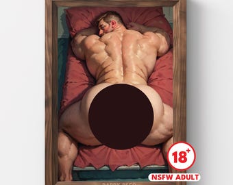 Daddy, Peachy, Gay body, Gay Wall Art, Body art, Painting, Printable Art, Gay Art Painting, Male Body, LGBTQ, Gay Peachy, Feet, nsfw, Mature