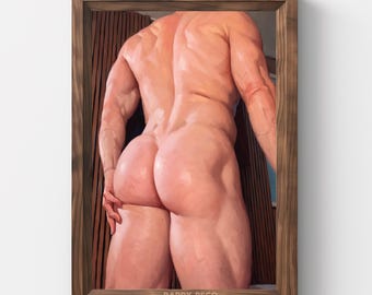 Daddy, Peachy, Gay body, Gay Wall Art, Daddy, Body art, Painting, Printable Art, Gay Art Painting, Male Body, LGBTQ, Gay Peachy, Mature