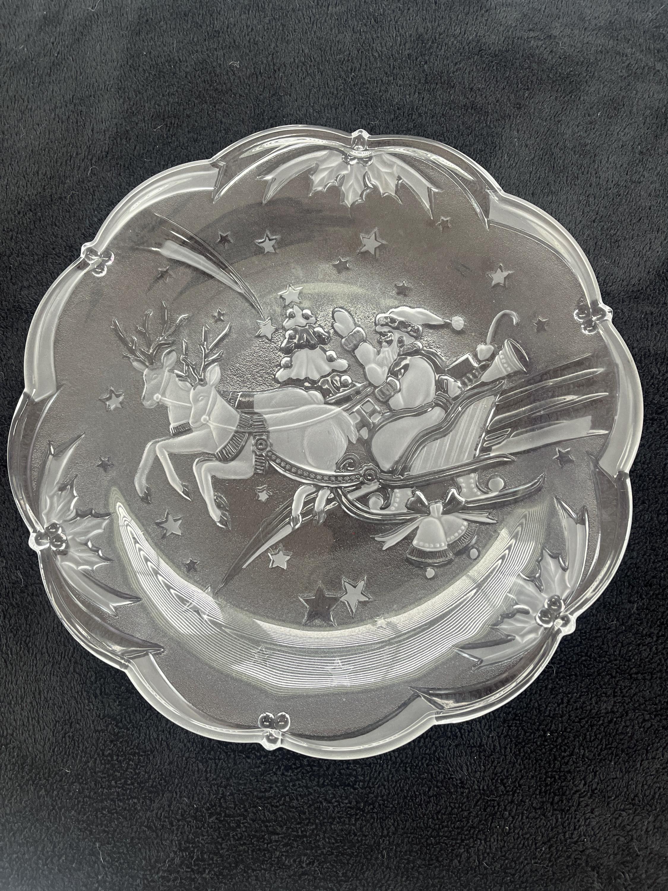 Vintage Crystal Mikasa Holiday Platter