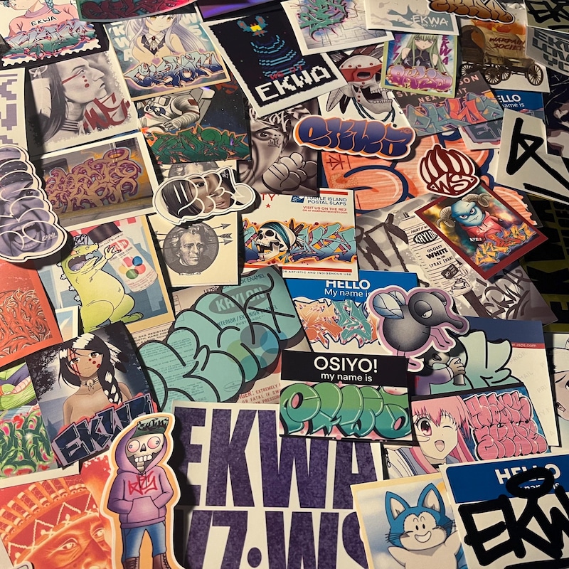 Graffiti Sticker Hand Drawn - Etsy