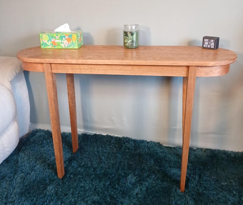 Mesa consola de madera maciza de cerezo imagen 6