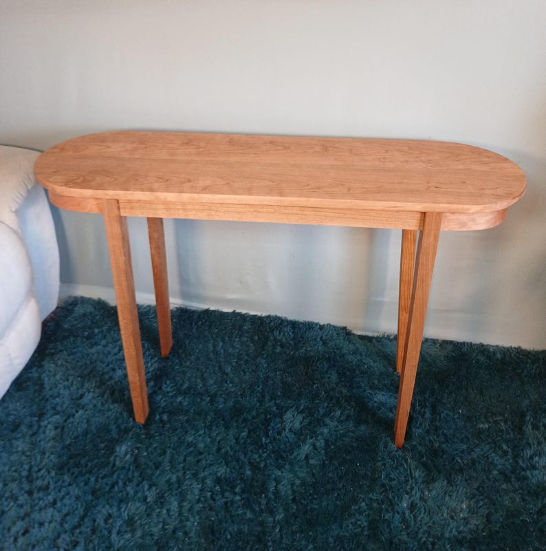 Mesa consola de madera maciza de cerezo imagen 5