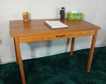 Solid American Cherry Wood Desk with a drawer , Handmade in Wisconsin