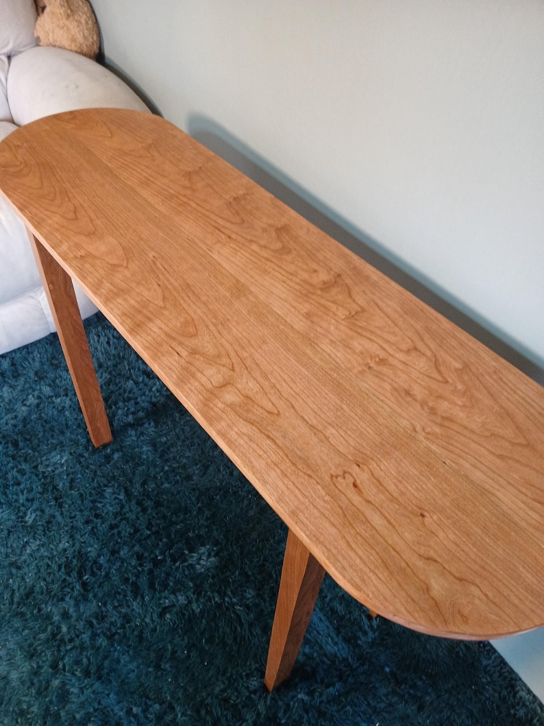 Mesa consola de madera maciza de cerezo imagen 3
