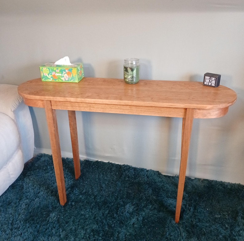 Mesa consola de madera maciza de cerezo imagen 8