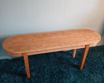 Banco de madera maciza de cerezo americano