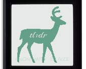 Teal Deer Cross Stitch Pattern
