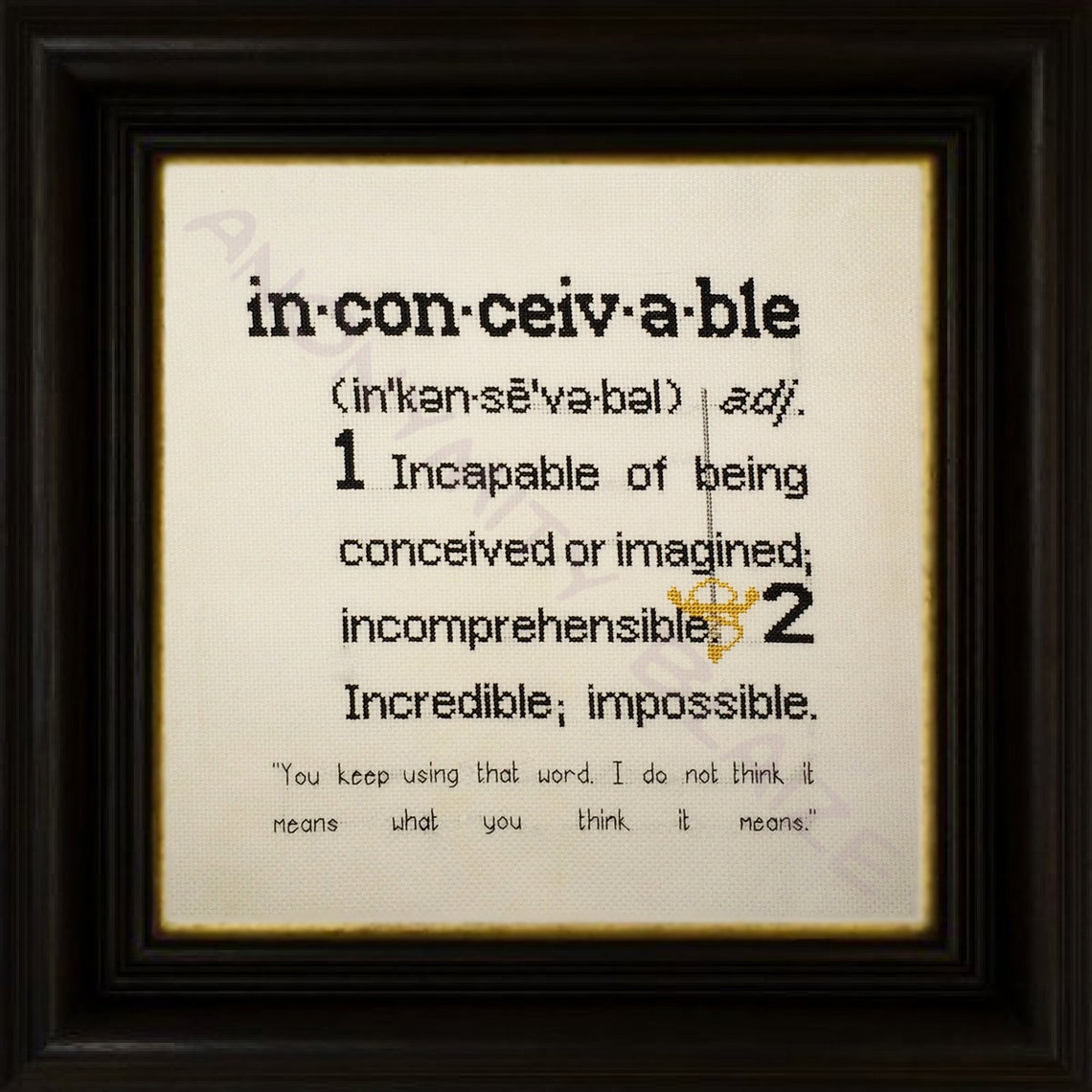 Inconceivable Definition Cross Stitch Pattern - Etsy UK