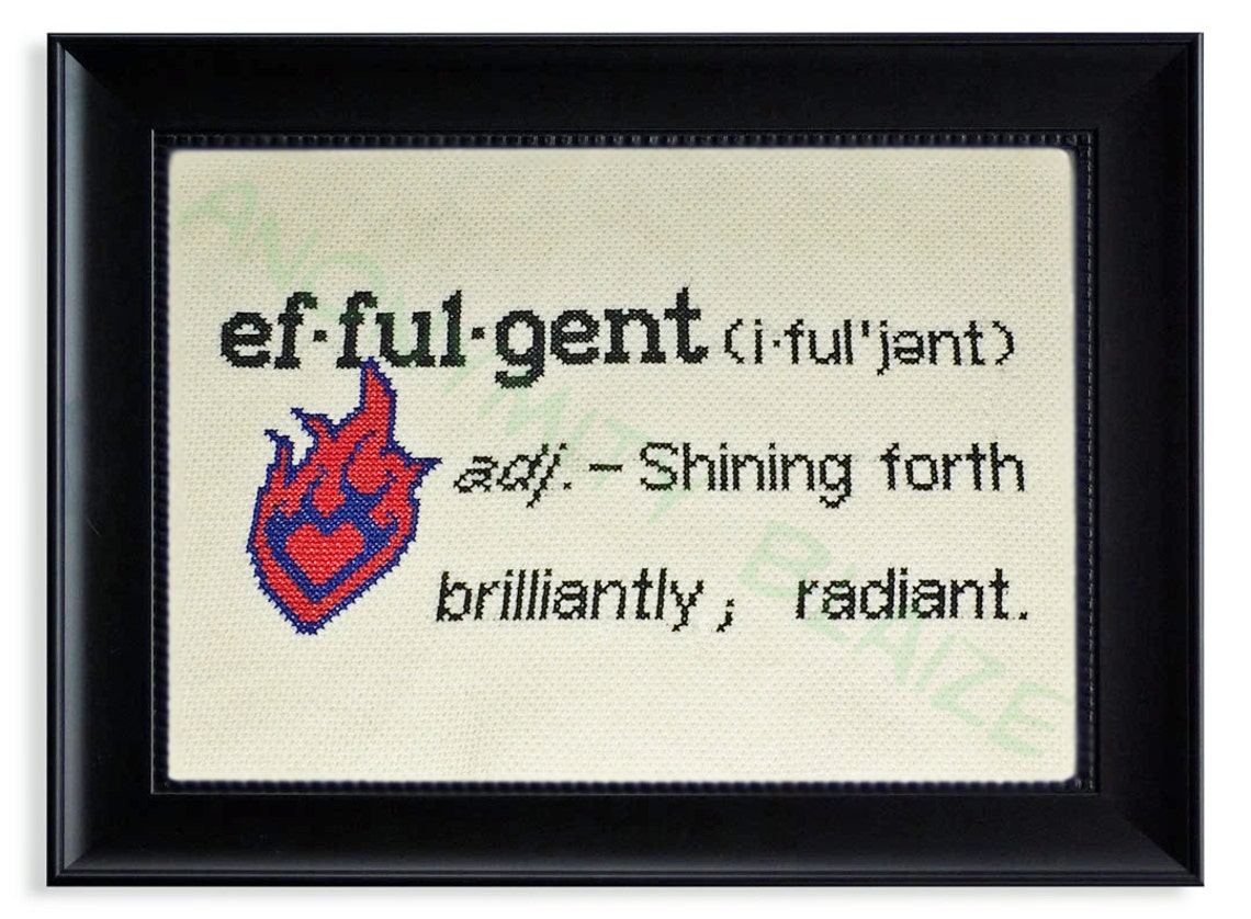 Effulgent Definition Cross Stitch Pattern Etsy