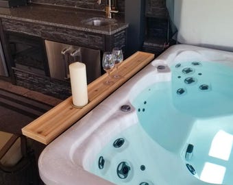 44” Sealed Hot Tub Table for Spa | Spa Table | Hot Tub Decor | Hot Tub Drink | Hot Tub Bar | Hot Tub Tray | Spa Tray Table