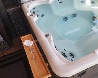 32” Hot Tub Table for Spa | Folding Hot Tub Table | Hot Tub Drinks | Hot Tub Bar | Hot Tub Tray | Spa Tray Table