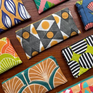 Bolsa de lona con cremallera - Bolsa de lona de lino y algodón de 4 x 8, estampados surtidos