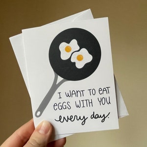 Lege wenskaart Eggs Every Day + envelop