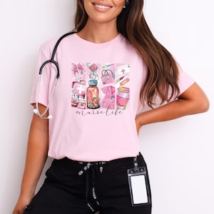 Nurse Life Shirt - Cute Retro Nurse T-Shirt - National Nurses Week Gift - Aesthetic Nurse Tee - Pastel Nursing Tshirt - Nurse Present