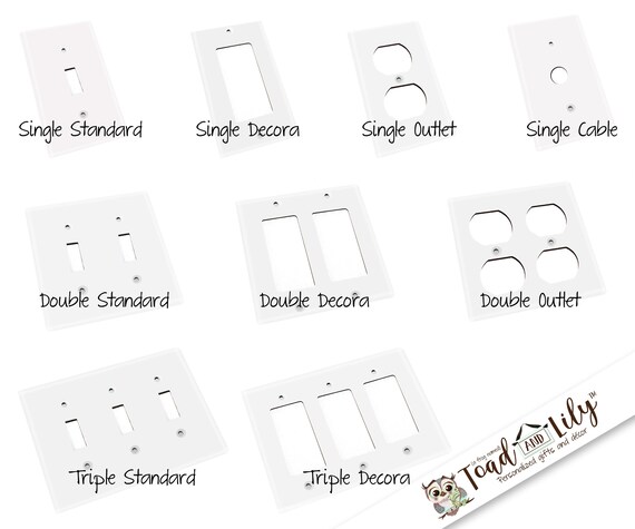 Ocean Creatures Kids Bathroom Bedroom Light Switch Cover LS0035 Single Decora
