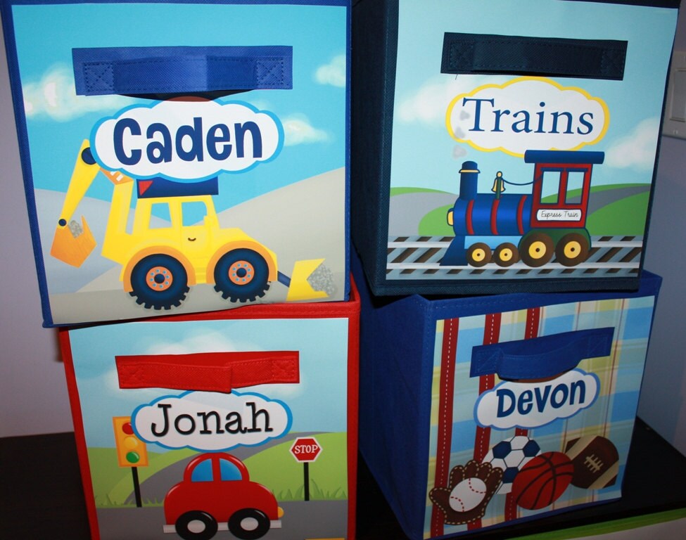 Choose Any 4 Fabric Bins Boy's Bedroom Baby Nursery Etsy
