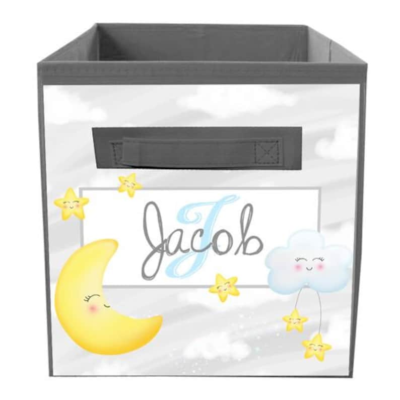 Sweet Dreams Bin Kid/'s Personalized Bedroom Baby Nursery Organizer for Toys or Clothing FB0318
