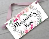 Sweet as Can Be Floral Wreath Personalized Girls Bedroom Baby Nursery DOOR SIGN Wall Art DS0881