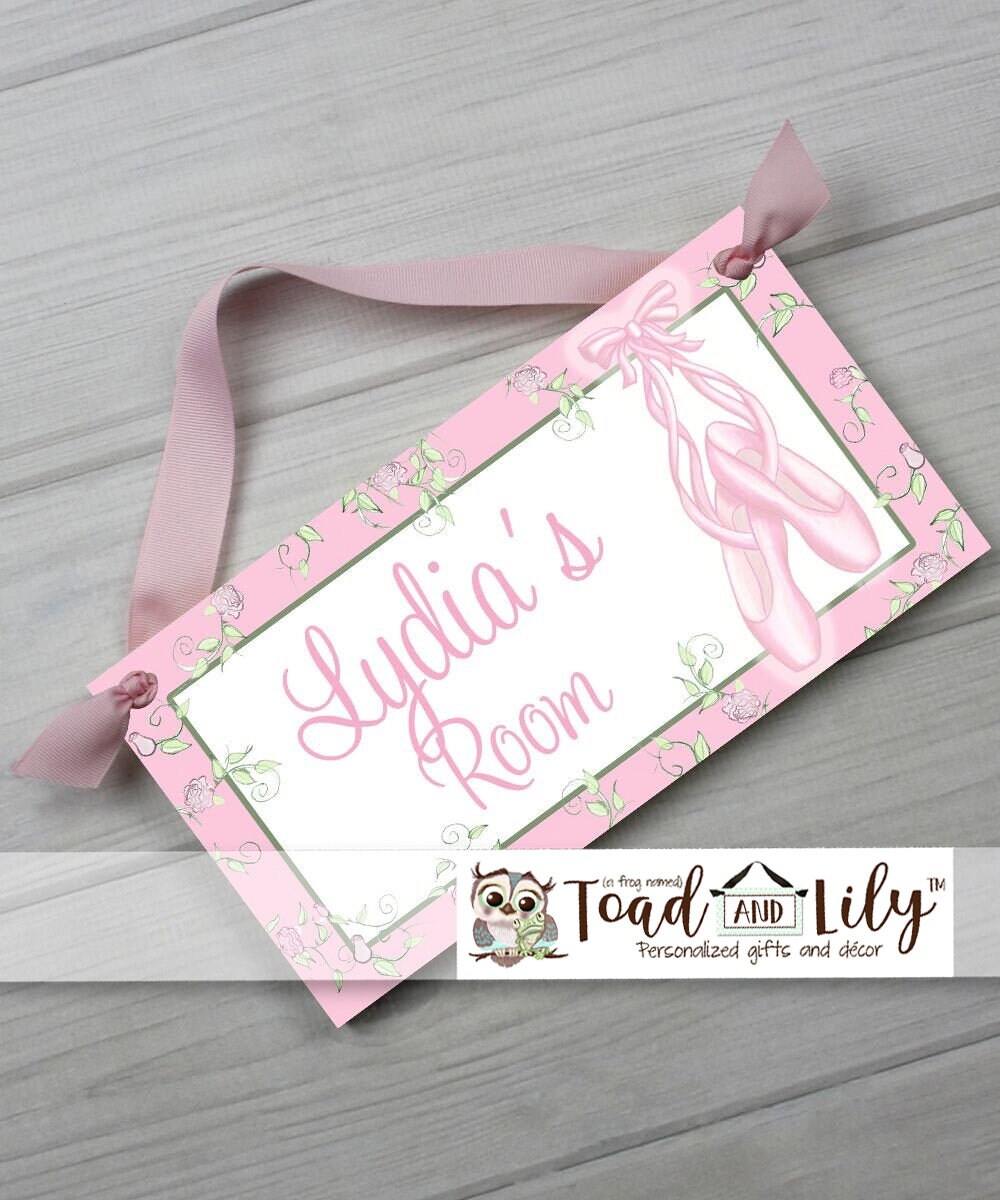 bedroom shoes for girls on Sweet Ballerina Ballet Shoes Door Sign Girls Bedroom Decor Etsy