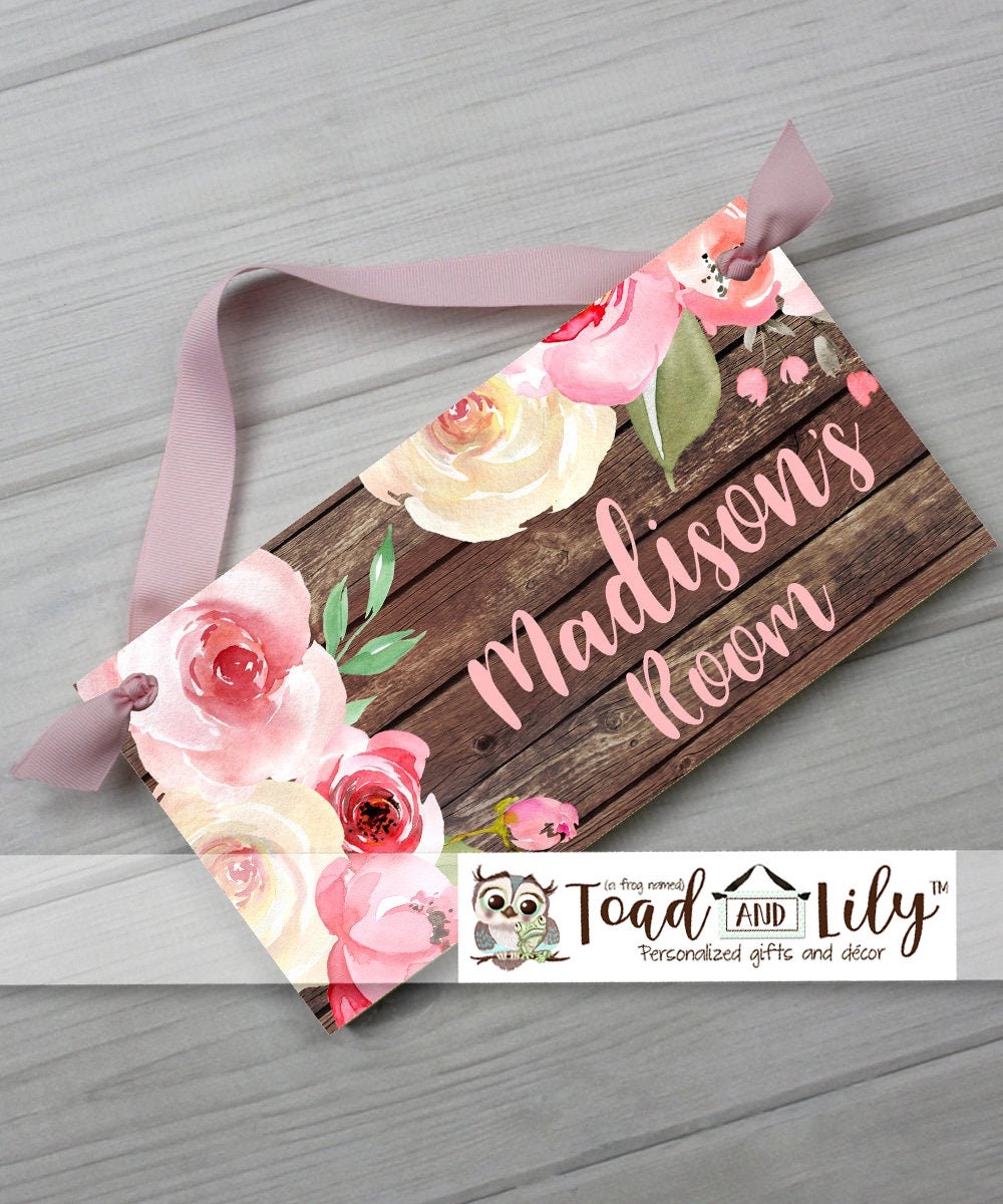 Brown Barn Board Pink and White Floral Door Sign Nature Design - Etsy  Denmark