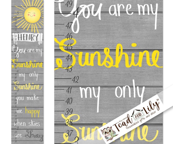 You Are My Sunshine Growth Chart