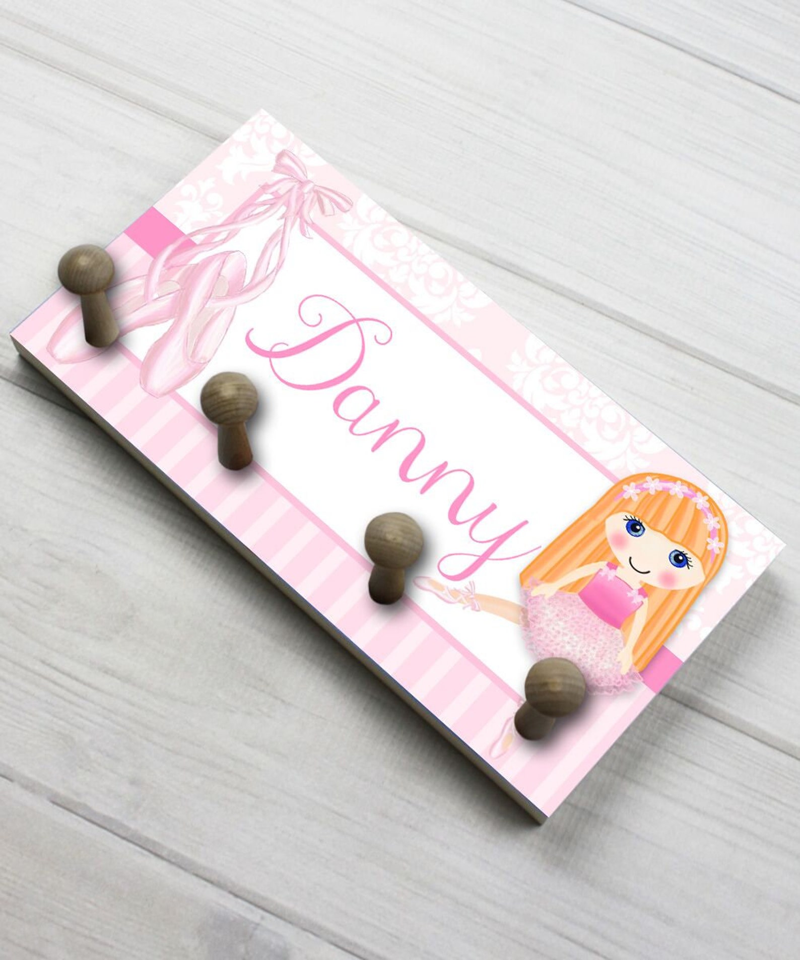 ballet bella hat holder - personalized hat holder - clothing rack - hat organizer for girls hh0548