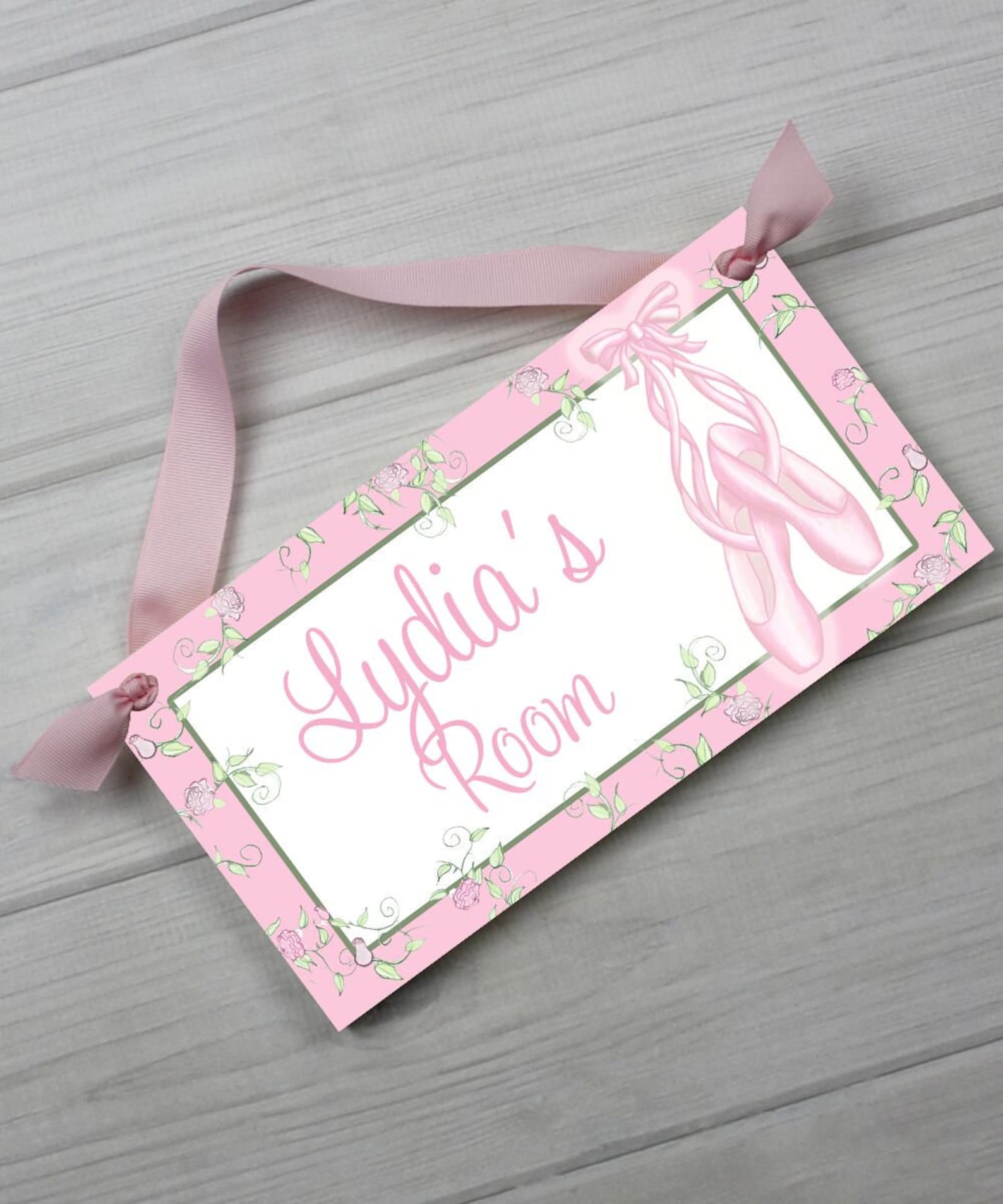 sweet ballerina ballet shoes door sign girls bedroom decor wall art ds0247