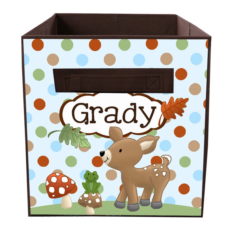 Forest Animal Woodland Friends Fabric Bin Kid's Bedroom Etsy