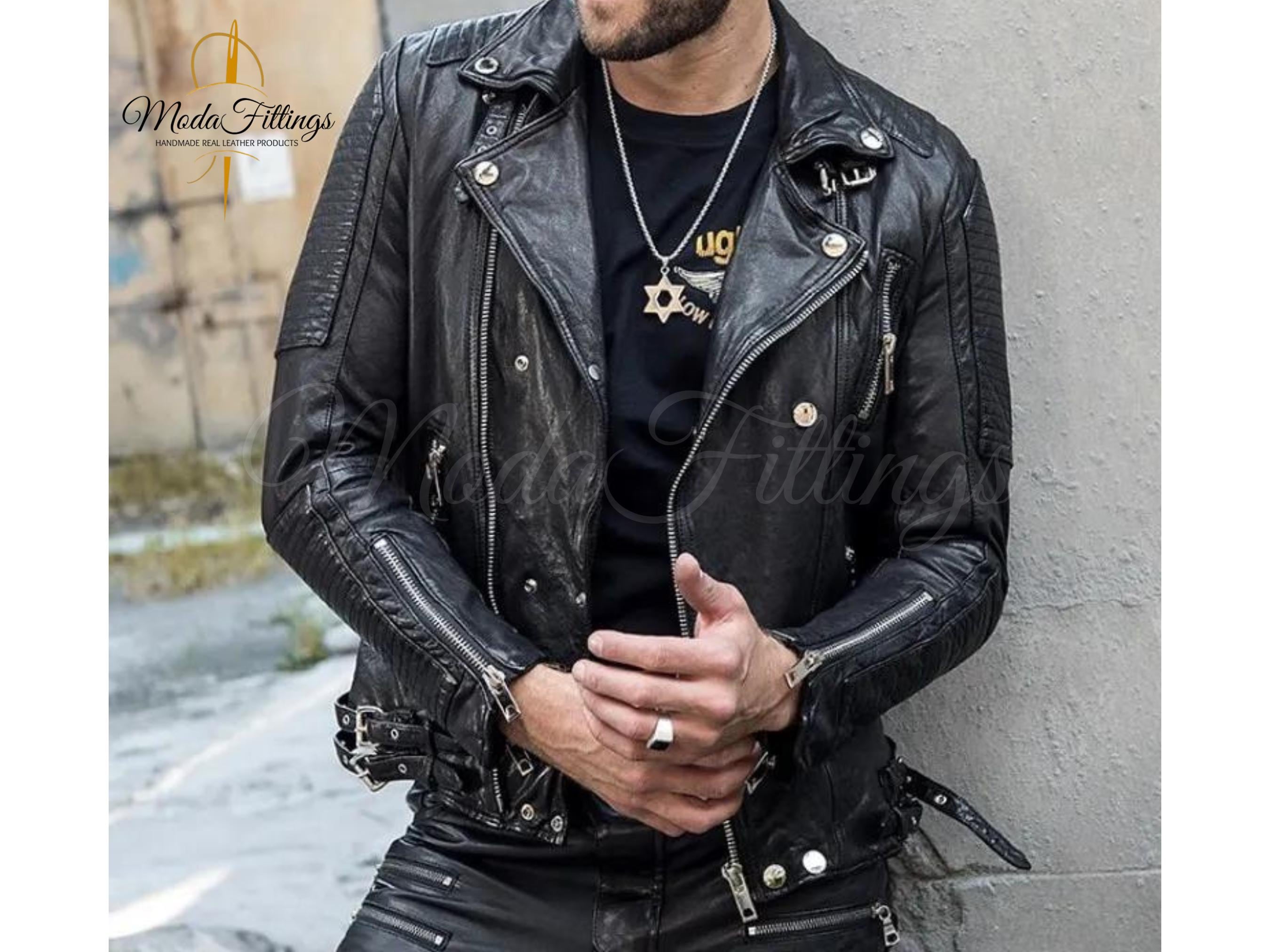 【美品】OAKWOOD レザージャケット　ブラックS Oakwood Leather Jacket - Etsy