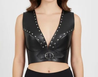 Shieldmaiden Warrior Leather Vest | Viking Armor